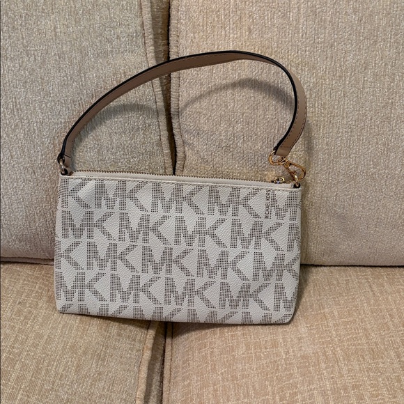 Michael Kors Tan Monogram Clutch - Picture 2 of 5